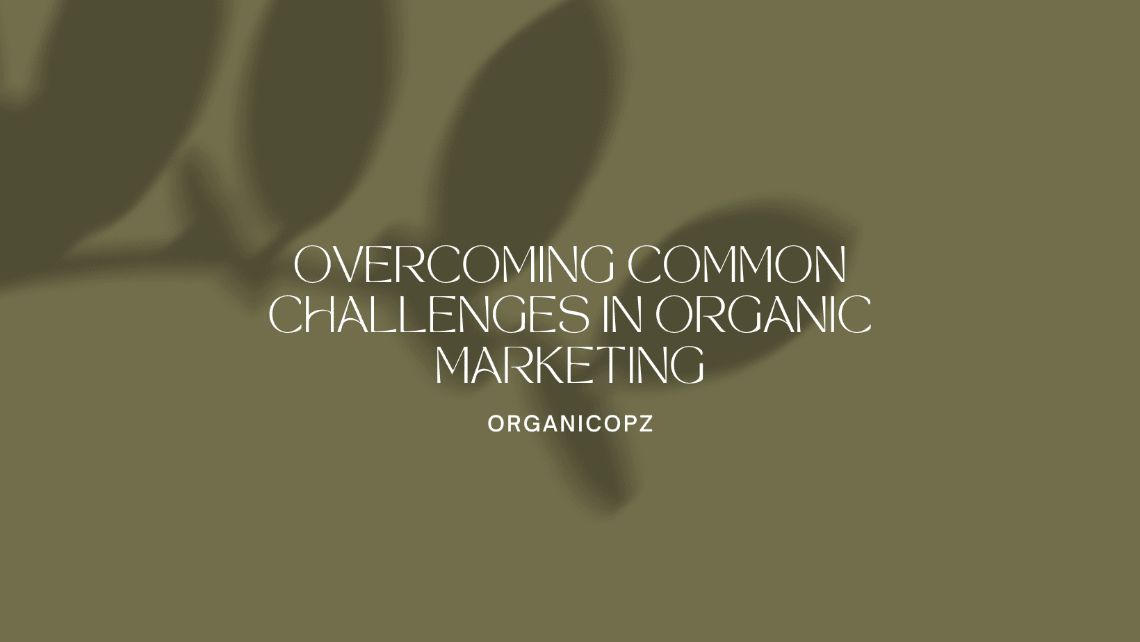 Overcoming Common Challenges in Organic Marketing